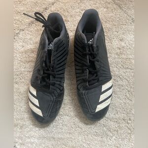 Softball cleats black/ white size 7 1/2 male